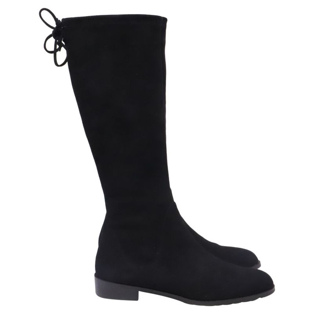 Stuart Weitzman Under The Knee Boots in Black Suede